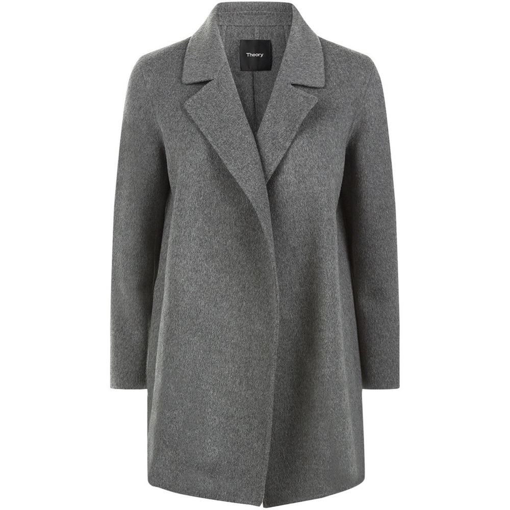 Theory grey Clairene wool cashmere coat XS P